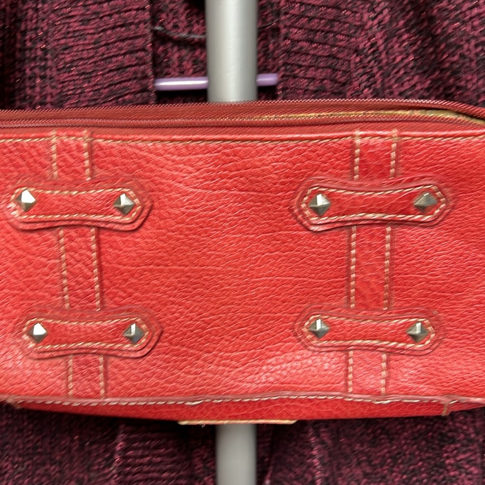 women’s Red leather Nine West purse like new Very clean condition - Picture 5 of 5